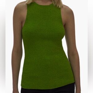 NEW Helmut Lang Ribbon Sweater Tank in Lawn